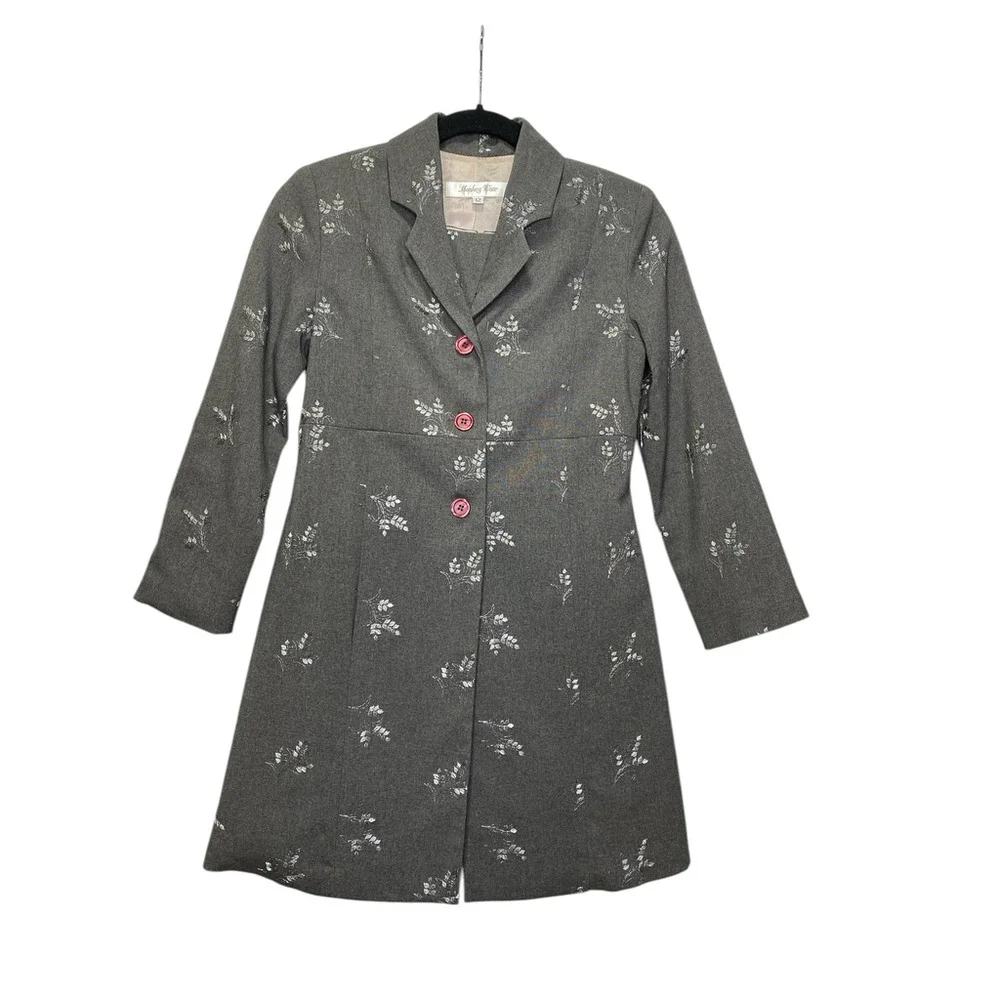 Monkey Wear Vintage Embroidered‎ Girls Formal Dress and Coat